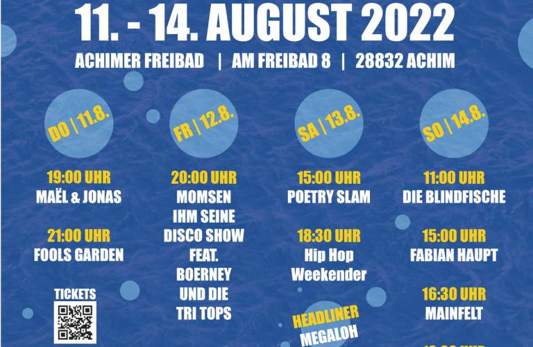 Fisch muss schwimmen - „Open Air“ auf dem Gelände vom Achimer Freibad